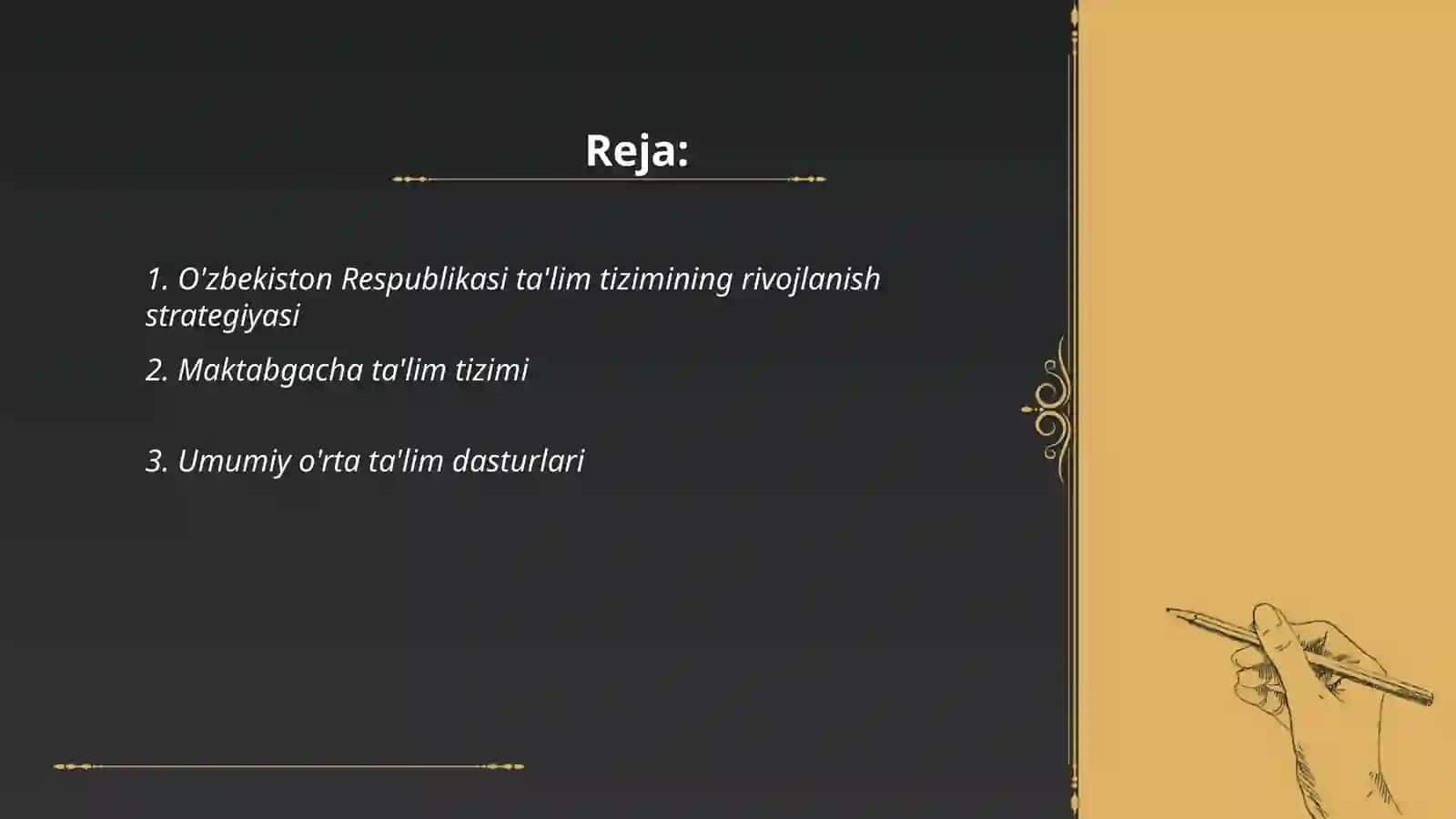 O'zbekiston Respublikasi ta'lim tizimi asosi 2