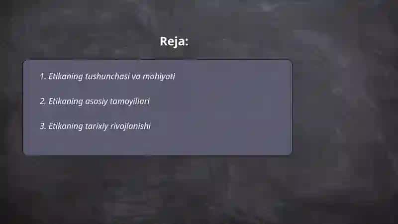 Etikaning mohiyati va ahamiyati 2