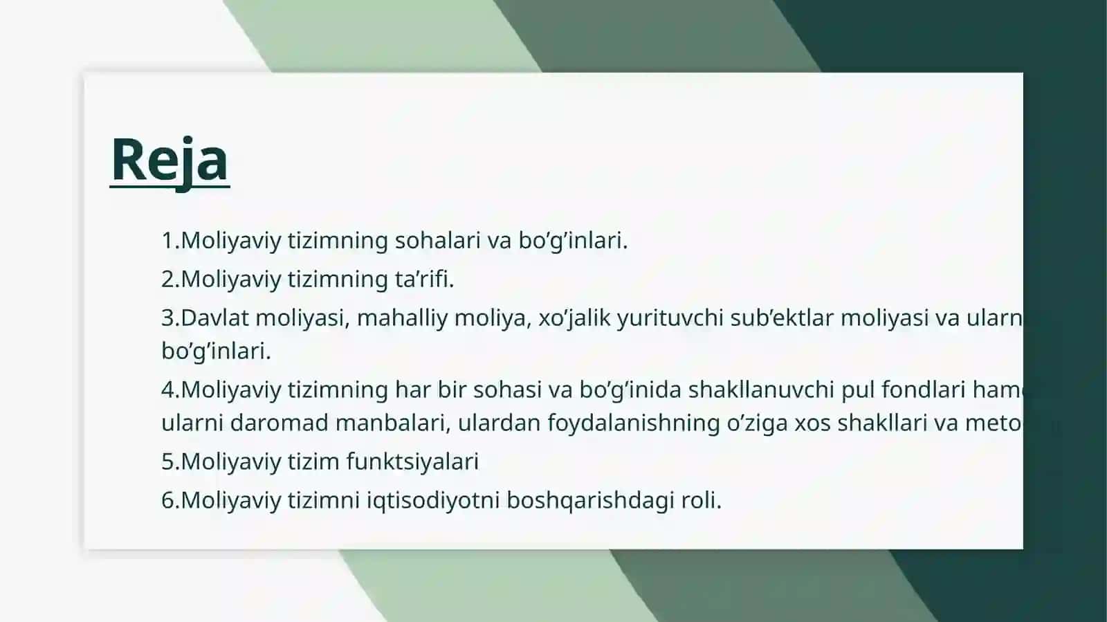 Moliyaviy tizim 2