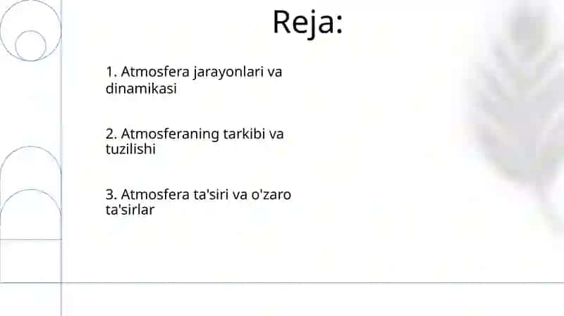 Yerning geografik qibiği.Atmosfera 2
