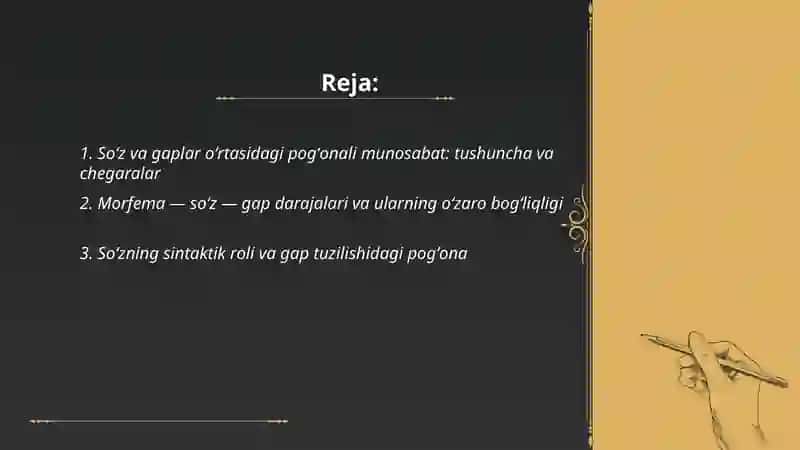 Soʻz va gaplar oʻrtasidagi pogʻonali munosabat 2