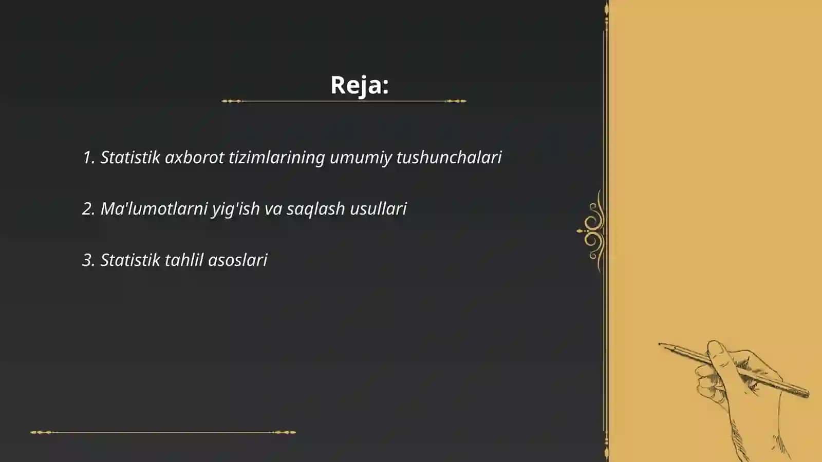 Statistik axborot tizimi 2