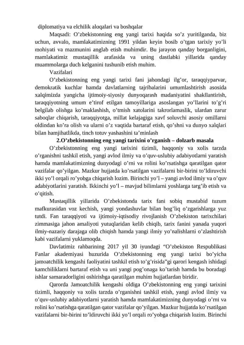 O'zbekistonning eng yangi tаriхi 2