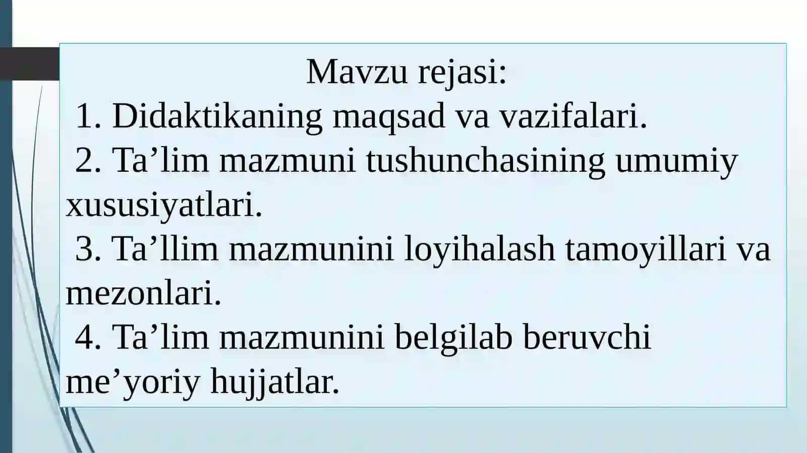 Boshlang’ich ta’limda ta’lim nazariyasi 2