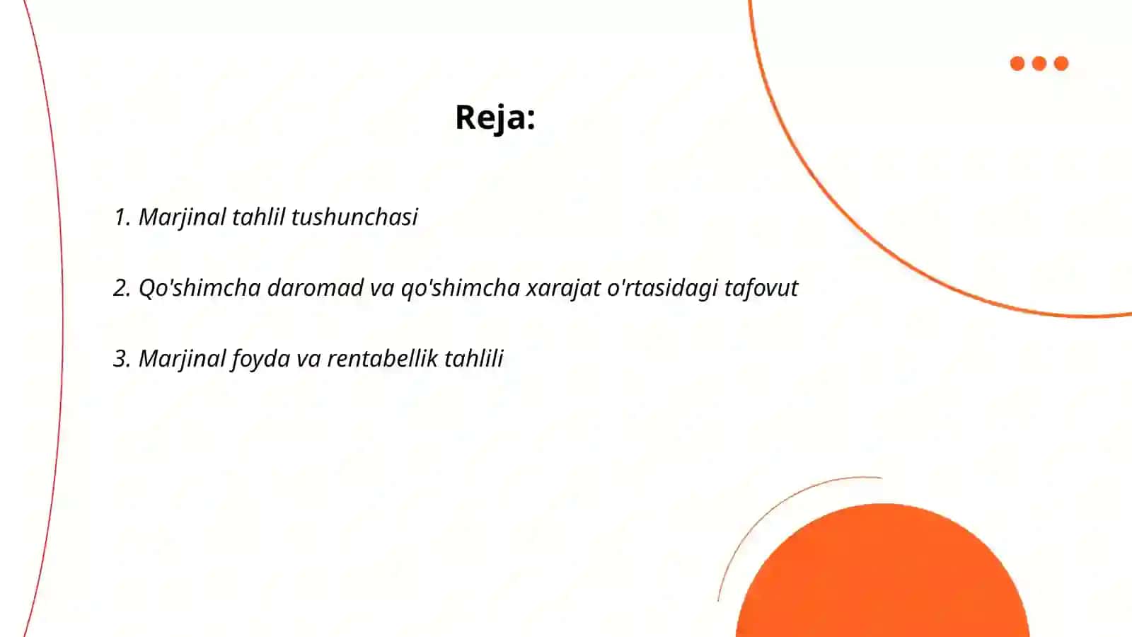 Marjinal tahlil metodikasi 2