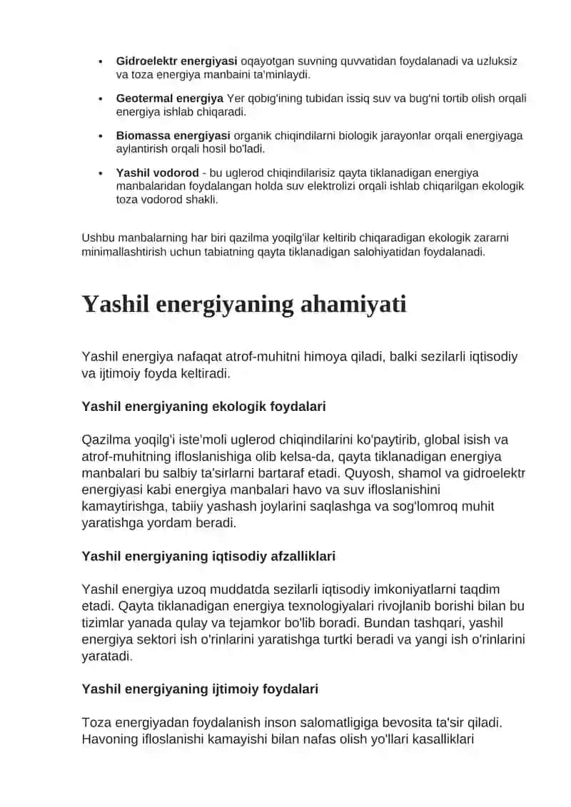 Yashil energiya 2