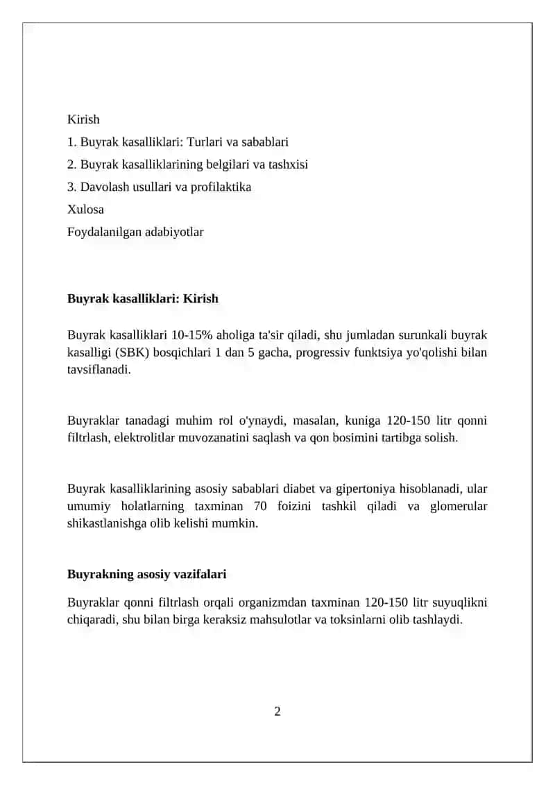 Buyrak kasaliklari 2