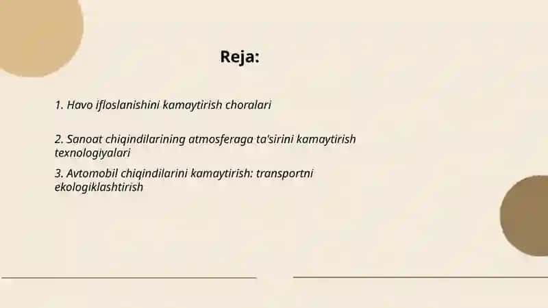 ATMOSFERA HAVOSI, SUV VA TUPROQNI MUHOFAZA QILISH CHORALARI. ICHIMLIK SUVI SIFATINI YAXSHILASH USULLARI 2