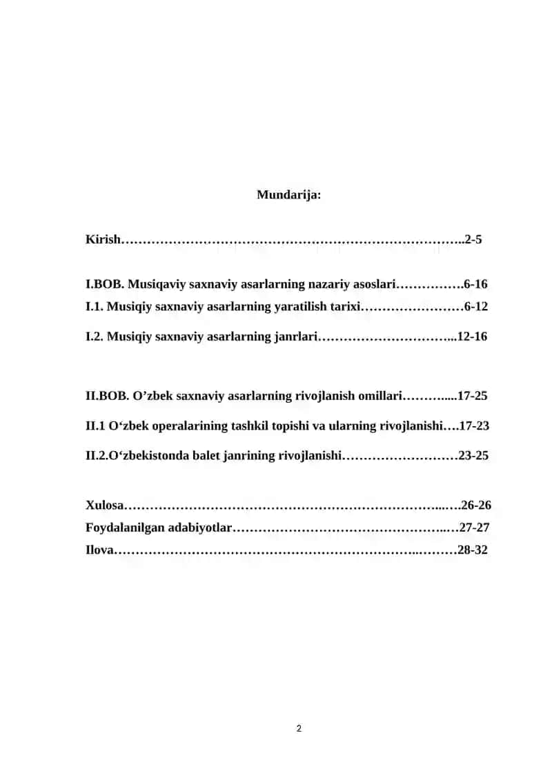 “Musiqiy saxnaviy janrlar.” 2
