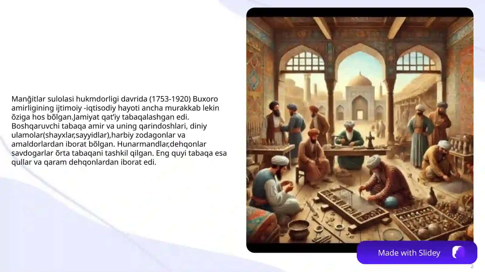Uzbekiston tarixi fanidan loyixa ishi 2