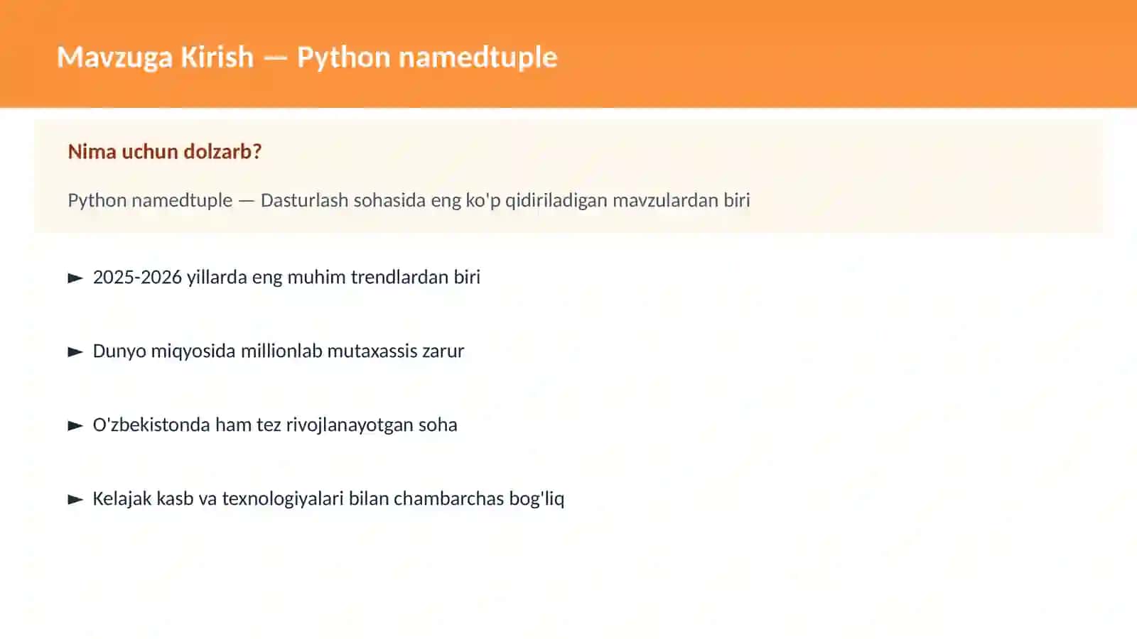 Python namedtuple 2