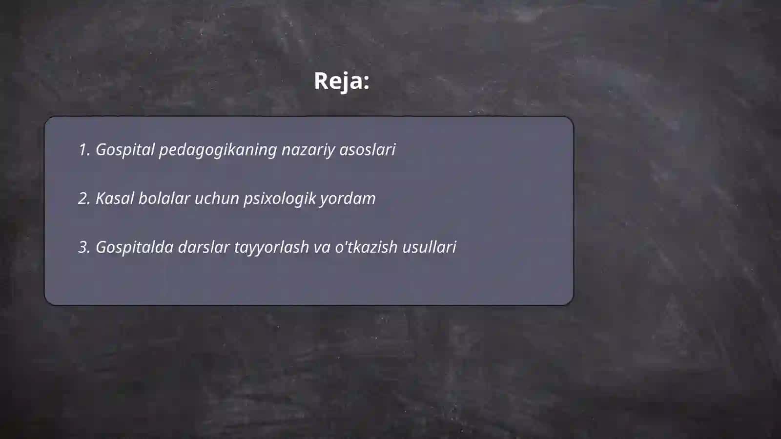 Gospital pedagogikasi 2