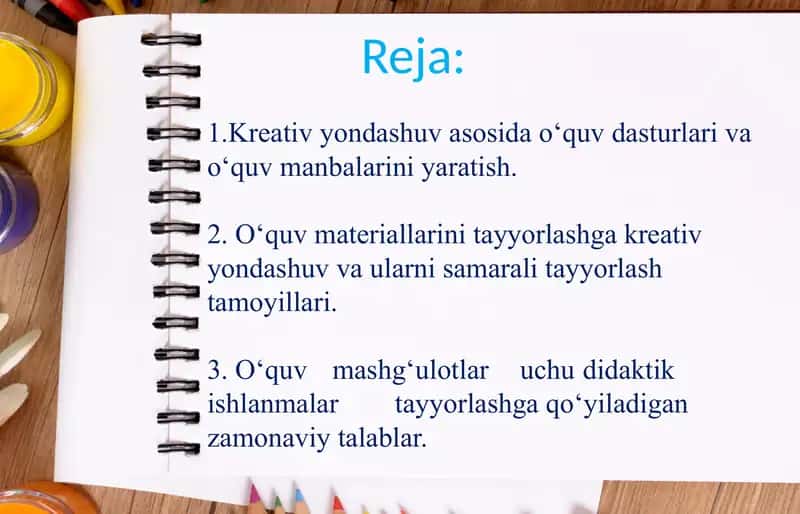 Didaktik ta’minotni yaratishga kreativ yondashish 2