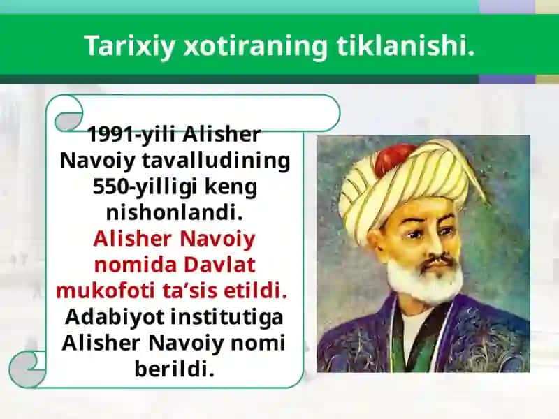 O‘zbekistonda ma’naviy va tarixiy merosning tiklanishi 2