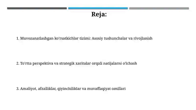 Balanslashgan ko’rsatkichlar tizimi 2