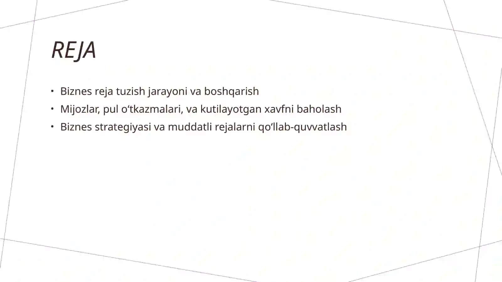 Biznes plan tuzish 2