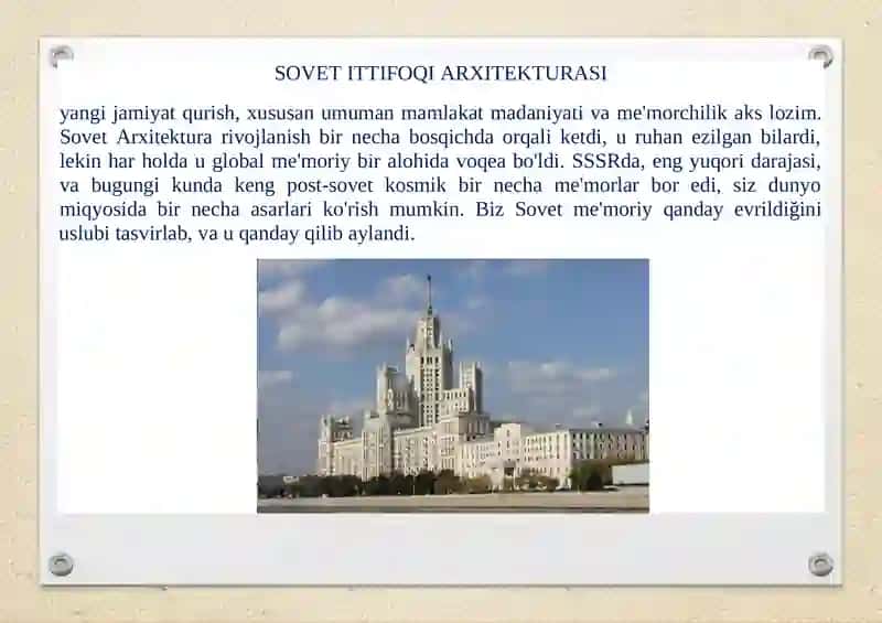 SOVETITTIFOQI ARXITEKTURASI 2