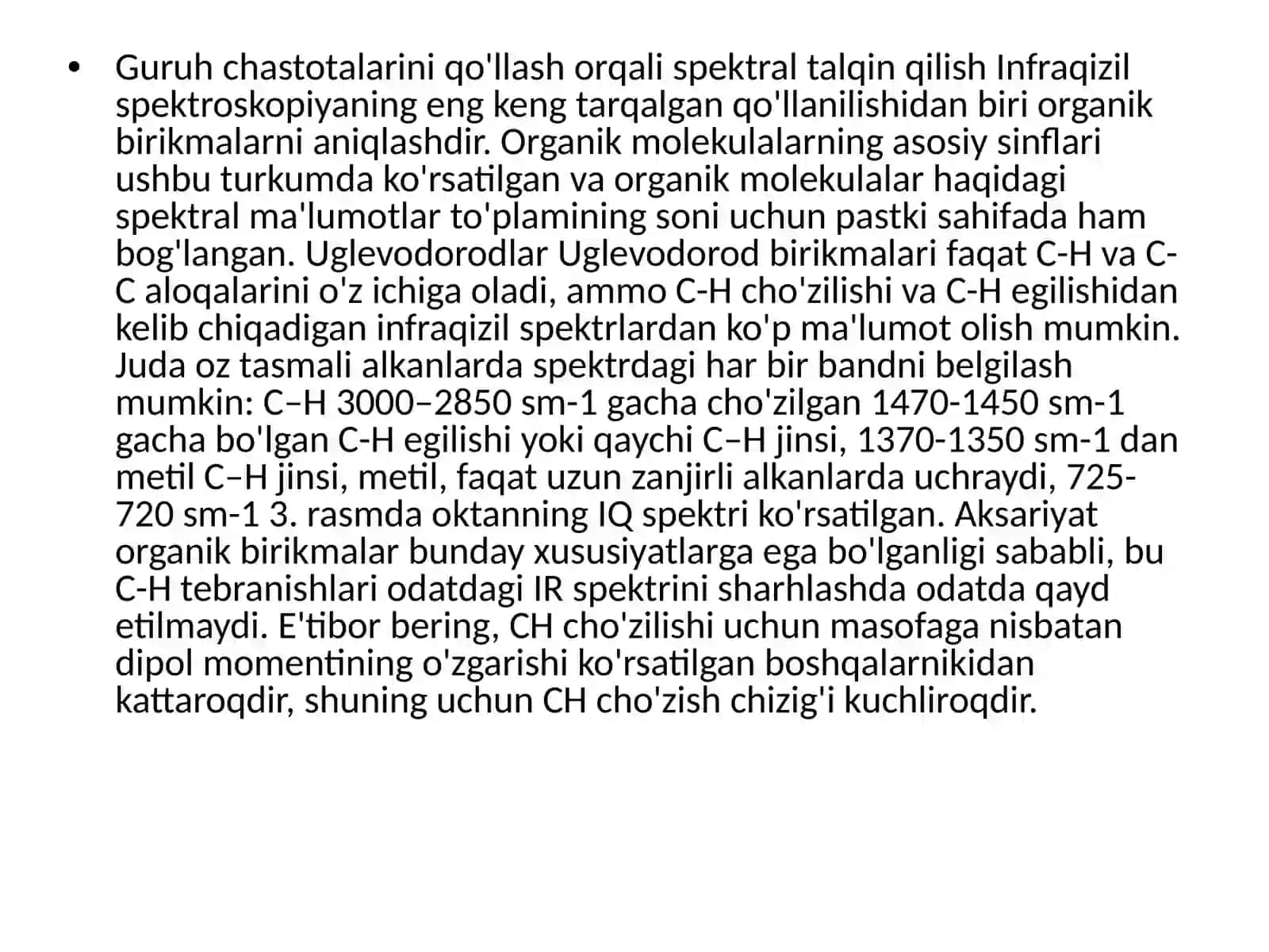 AROMATIK UGLEVADARODLAR VA GETROAROMATIK BIRIKMALARNING IQ SPEKTRLARI 2