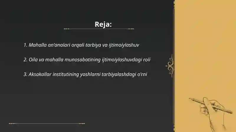 Mahalla ijtimoiy anʼanalar 2