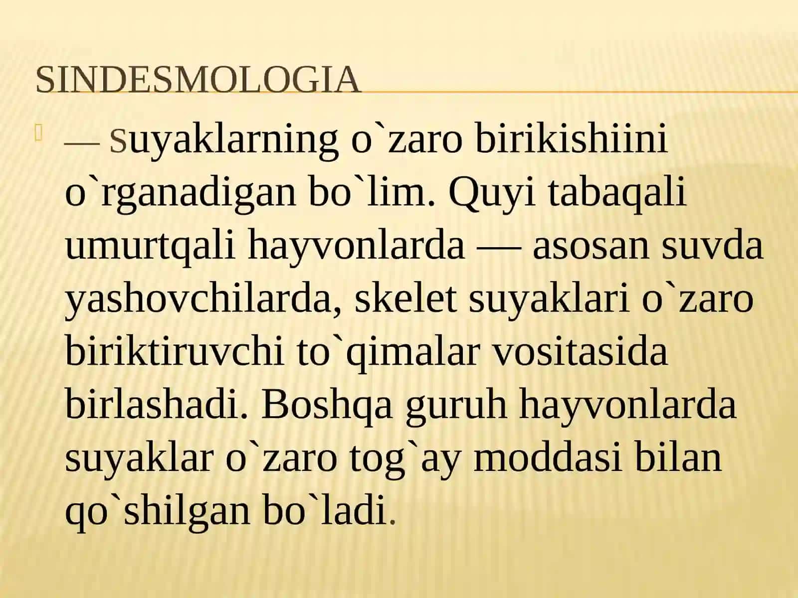 sindesmologiya. miologiya 2