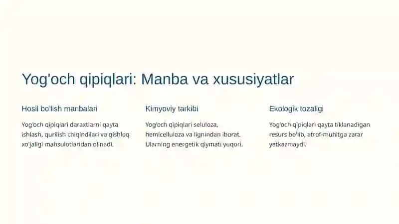 Yog'och qipiqlaridan biogaz: Kelajak energiyasi 2