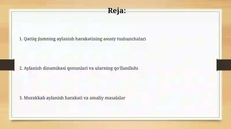 Qatiq jismlarning aylanma harakati dinamikasi 2
