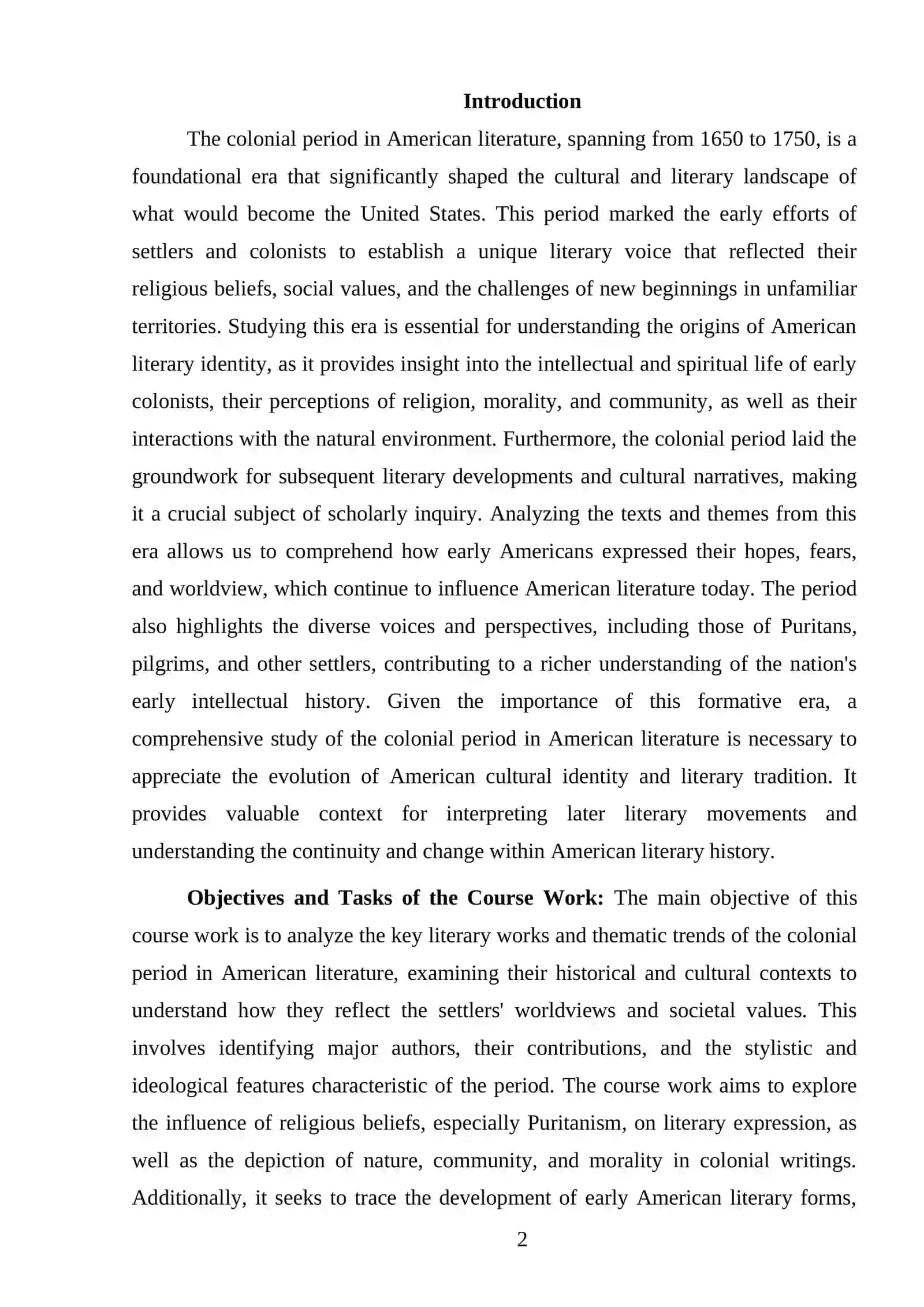 THE COLONIAL PERIOD IN AMERICAN LITERATURE(1650-1750) 2