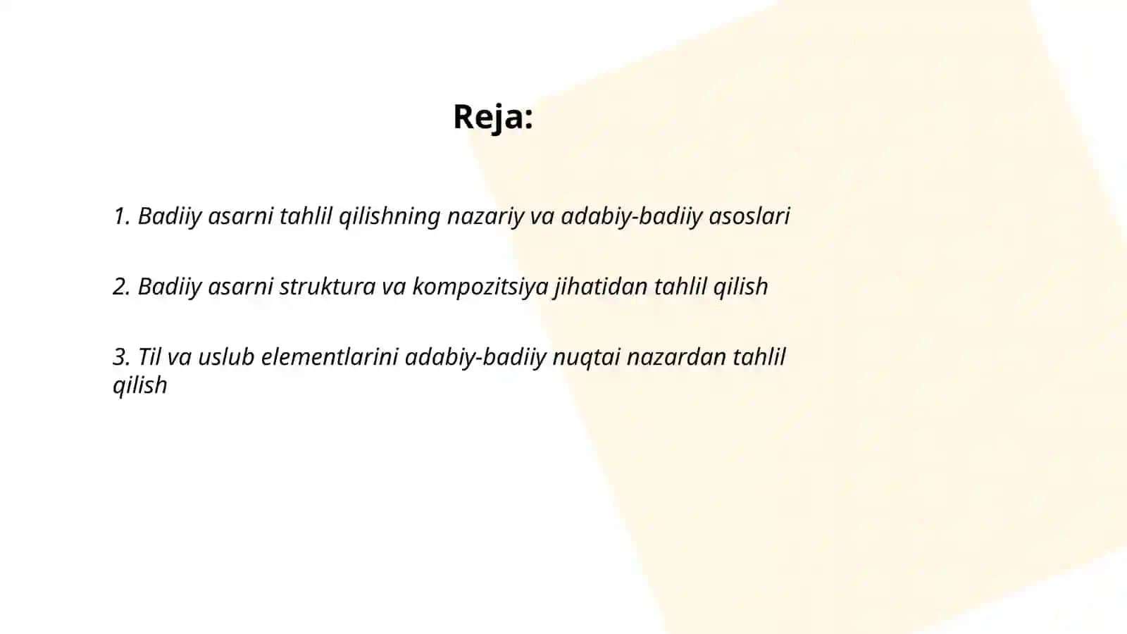 Badiiy asarni tahlil qilish 2