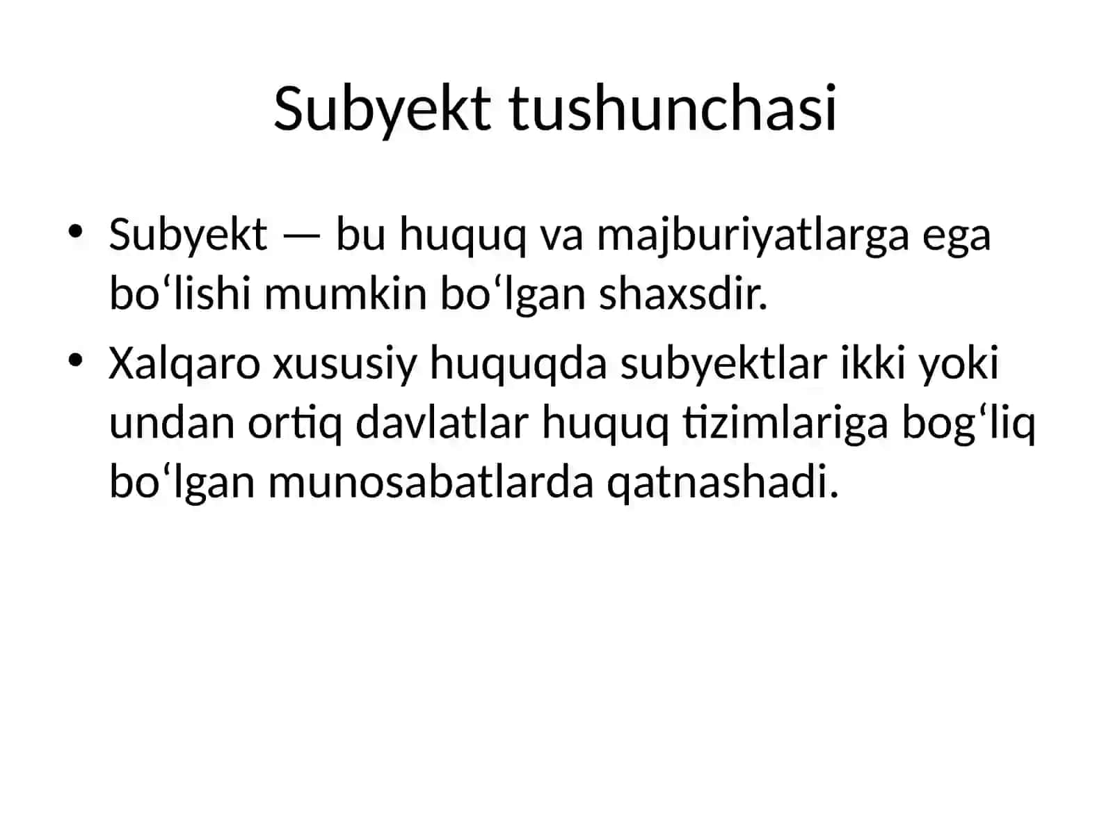 Xalqaro xususiy huquq subyektlari 2