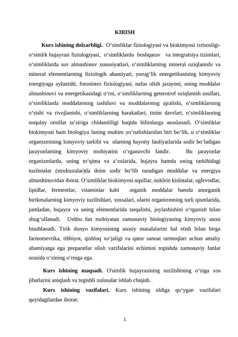 O'simlik hujayrasining tuzilishi 2