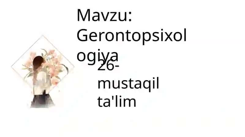 Gerontopsixologiya 2
