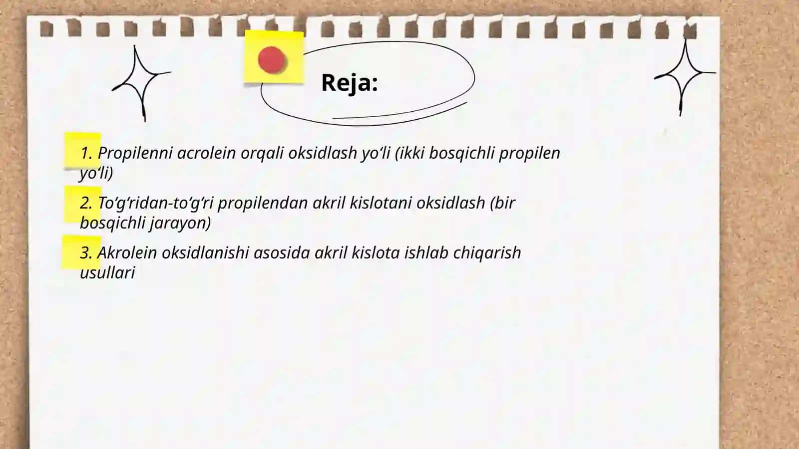 Akril kislota va uning hosilalarining olishning sanoat usullari 2