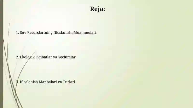 Suv resurslarini ifloslanish muammolari 2