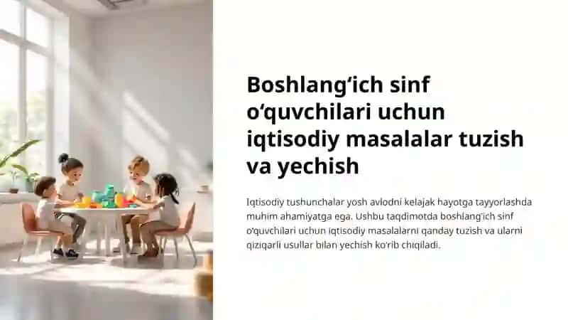 Boshlang‘ich Sinf Iqtisodi Masalalar 2