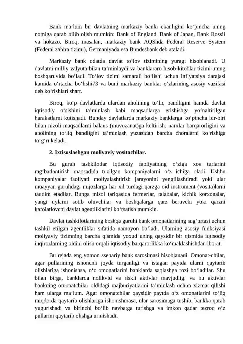 Markaziy banklar 2