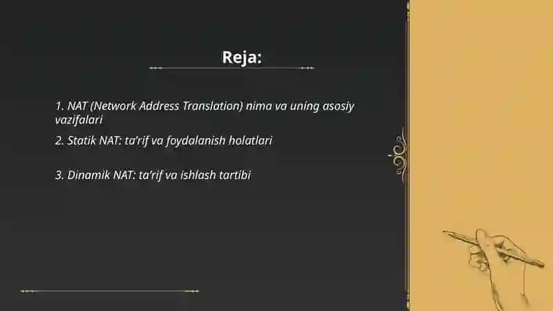 NAT( Network Addres Translation) tehnologiyasi 2