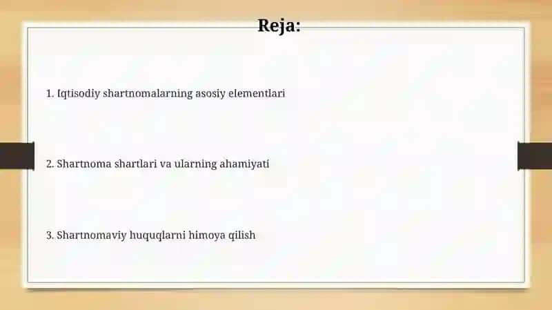 Xo'jalik shartnomalari 2