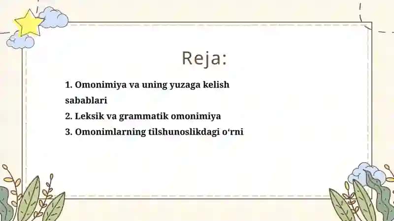 Leksik omonimiya 2