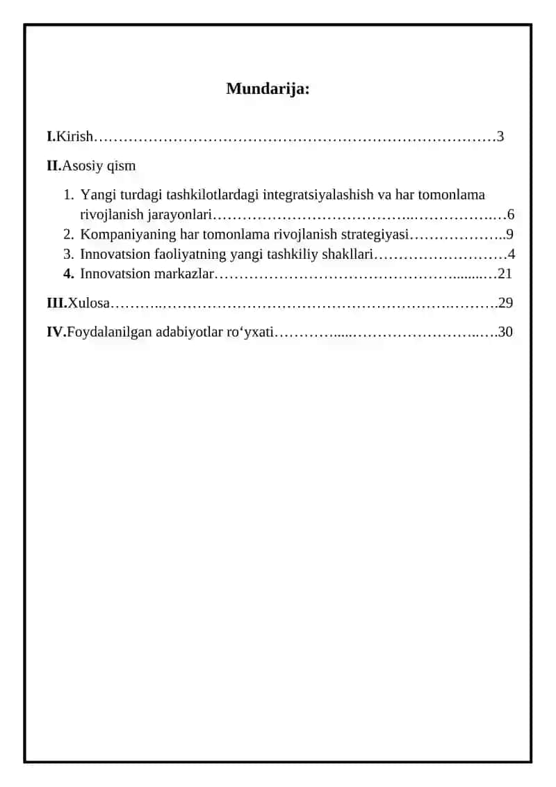 Innovatsion Menejment KURS ISHI 2