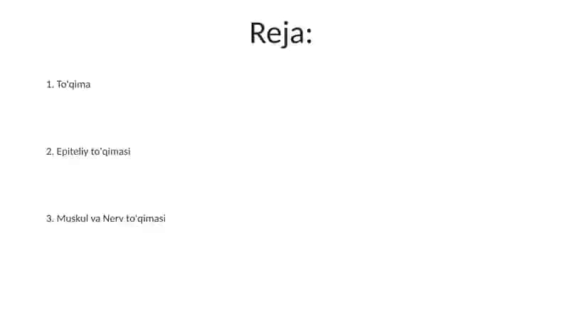 To'qimani o'rganish 2