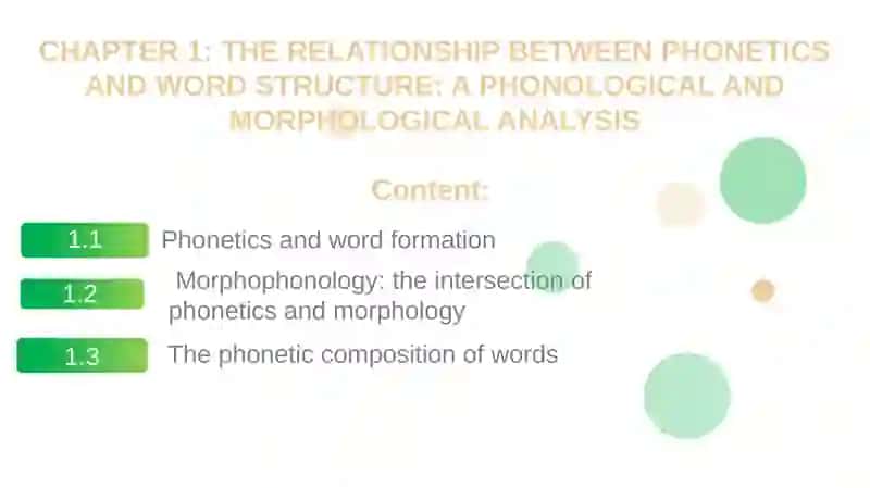 THE RELATIONSHIP BETWEEN PHONETICS AND WORD STRUCTURE 2