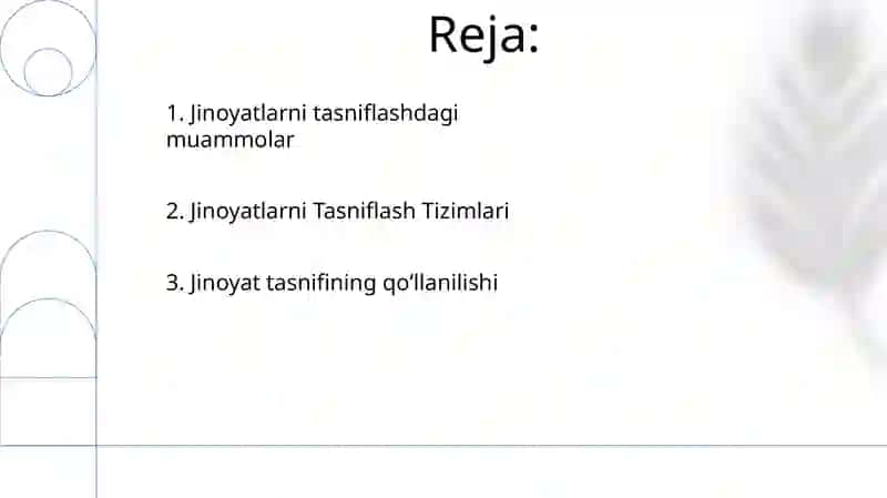 Jinoyatni tasniflash 2