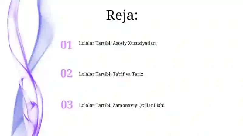Lolalar tartibi 2
