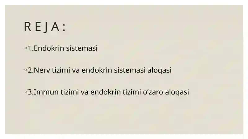 ENDOKRIN VA NERV TIZIMINING ALOQASI 2
