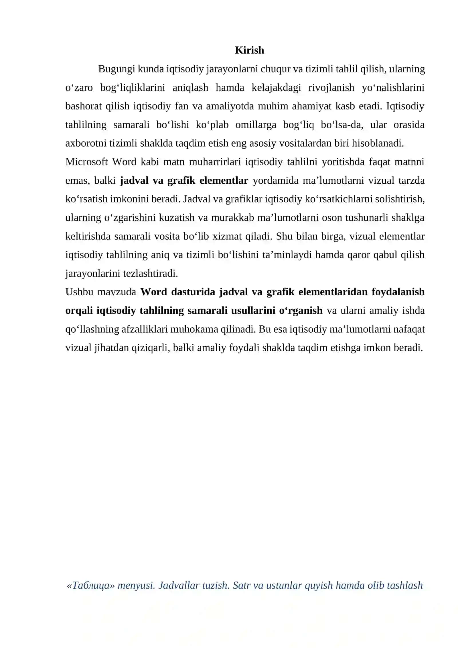 IQTISODIY TAHLIL TURLARI 2
