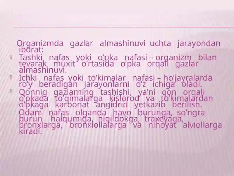 Nafasolishtizimining patofiziologiyasi 2