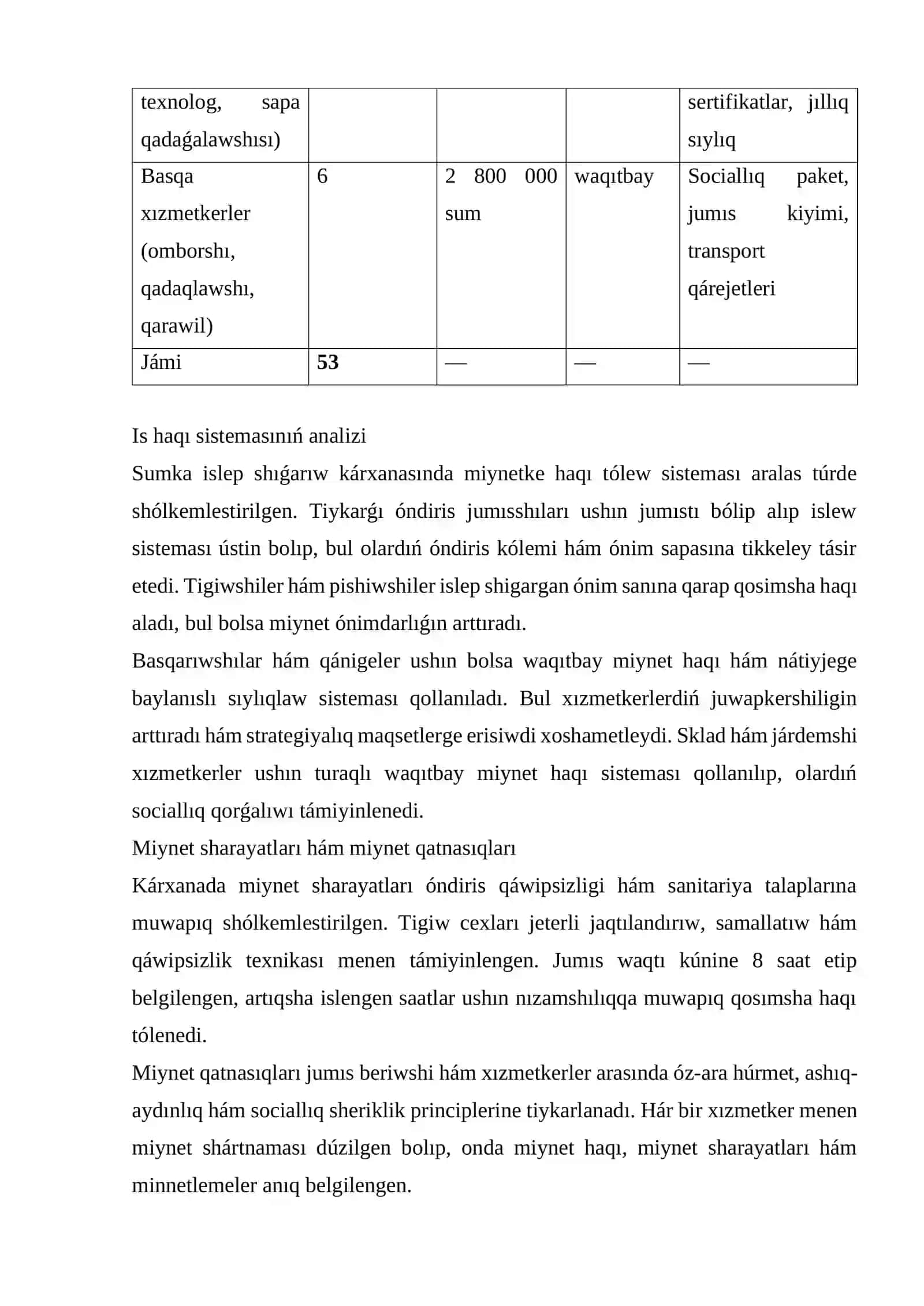 Is haqı hám miynet qatnasıqları 2