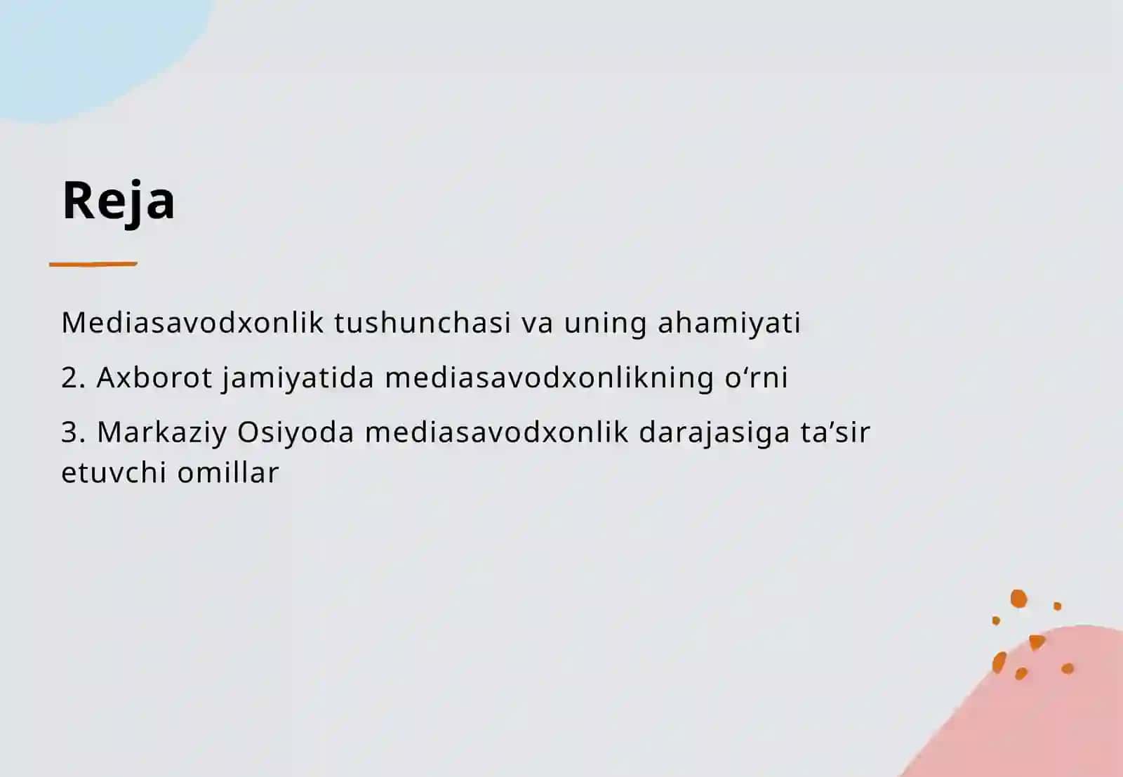 Markaziy Osiyoda mediasavodxonlik darajasiga ta’sir etuvchi omilla 2
