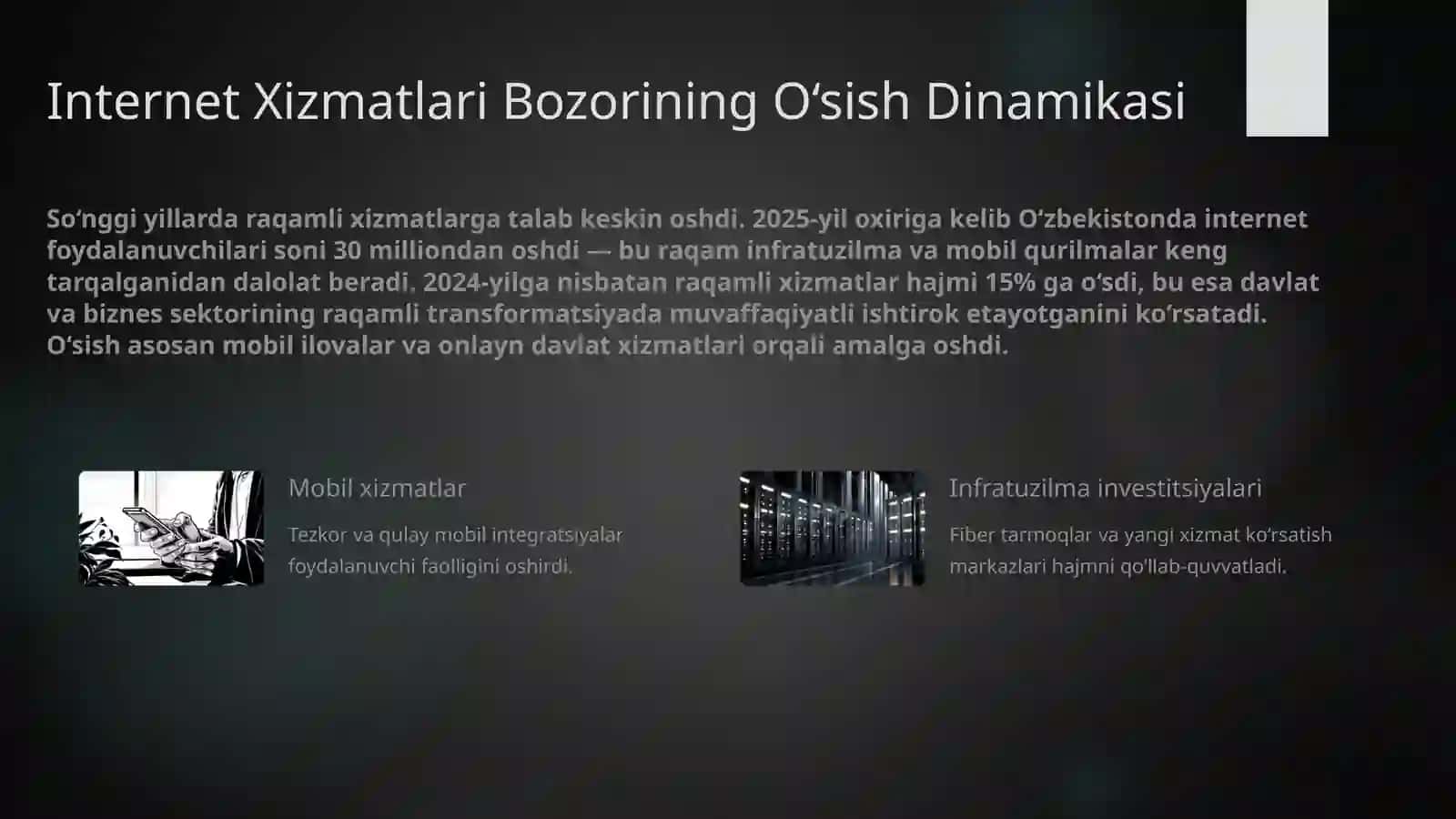 Internet Xizmatlari Faoliyati: Asosiy Ko‘rsatkichlar Hisobi 2