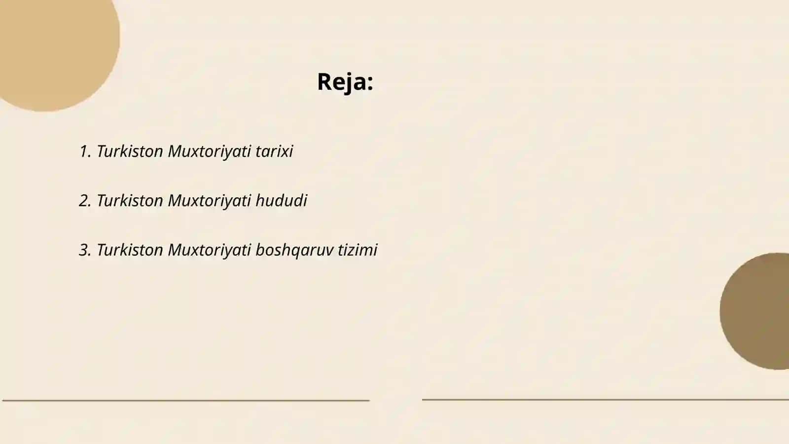 Turkiston Muxtoriyati loyihasi 2
